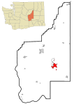 Grant County Washington Incorporated and Unincorporated areas Moses Lake Highlighted